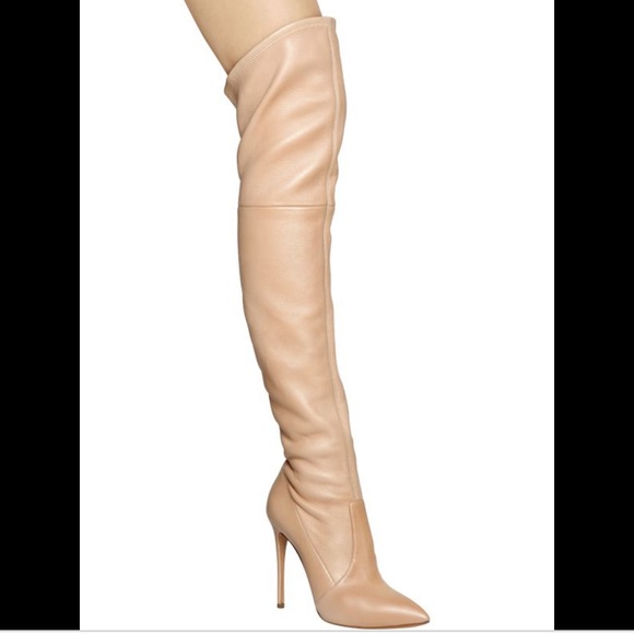 Casadei Shoes - ❌SOLD❌Casadei nude Pearlized Stretch Leather Boots